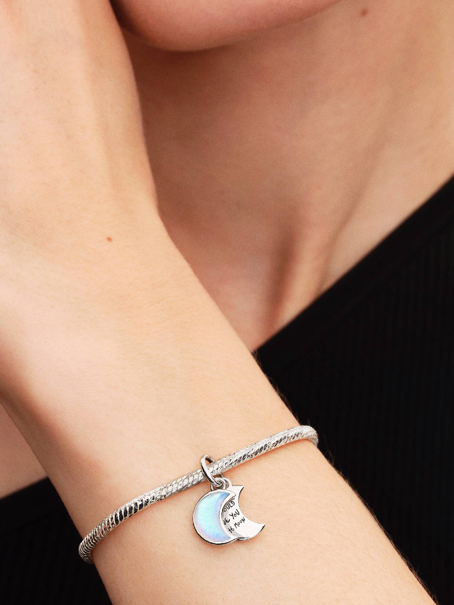 Charm Pendant Double Croissant de Lune