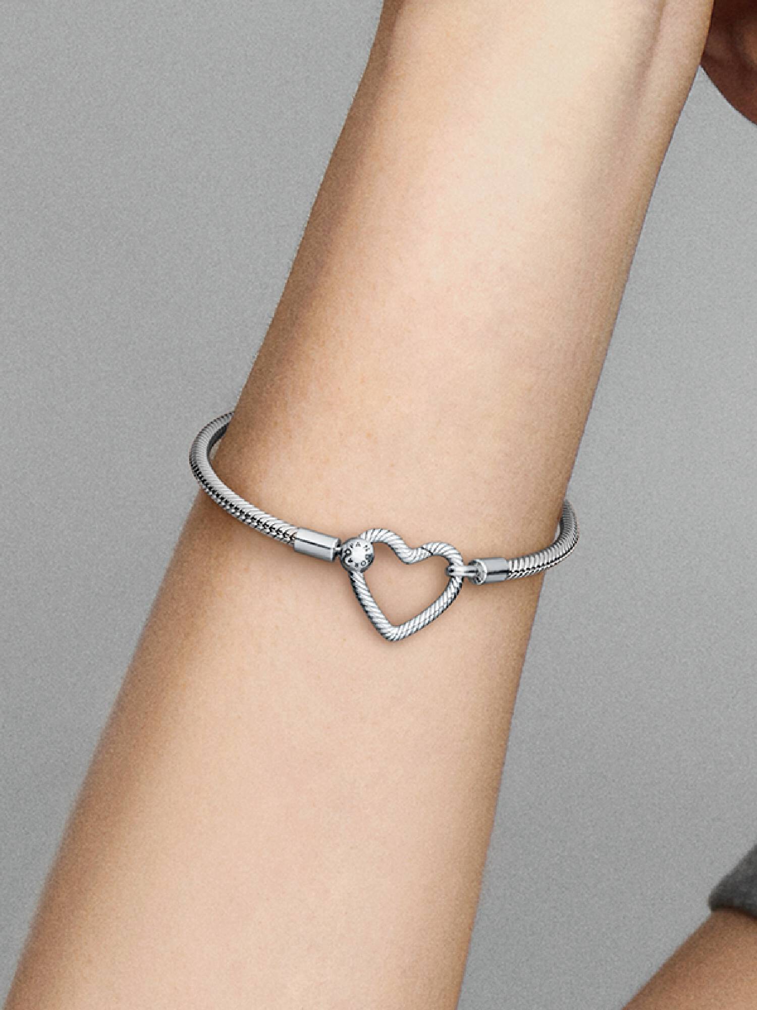 Bracelet Maille Serpent Fermoir Cœur