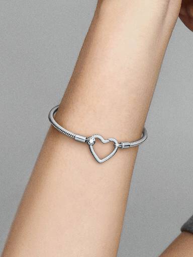 Bracelet Maille Serpent Fermoir Cœur