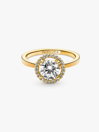 Bague Halo Rond Scintillant