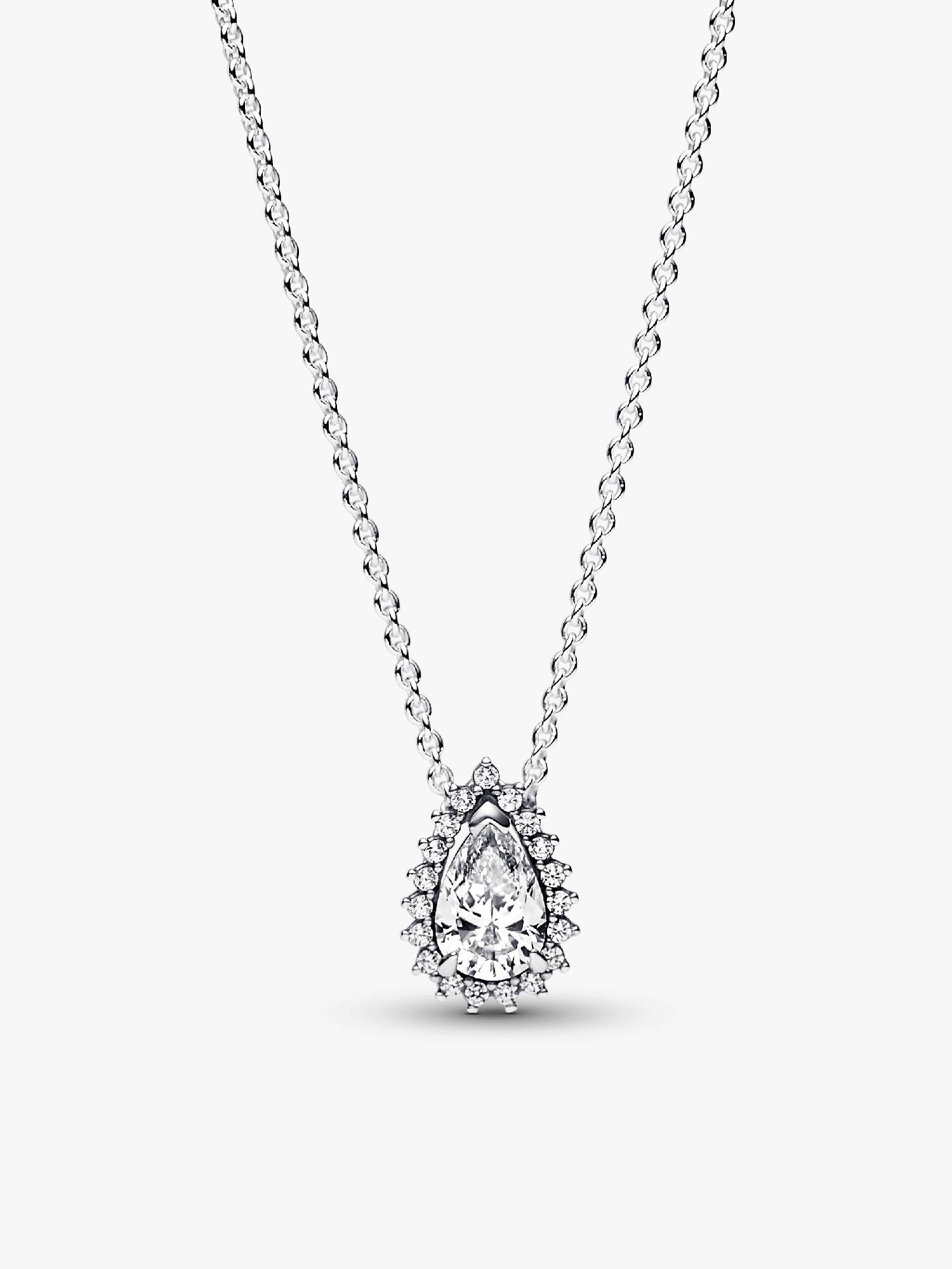 Collier Halo Poire Scintillante