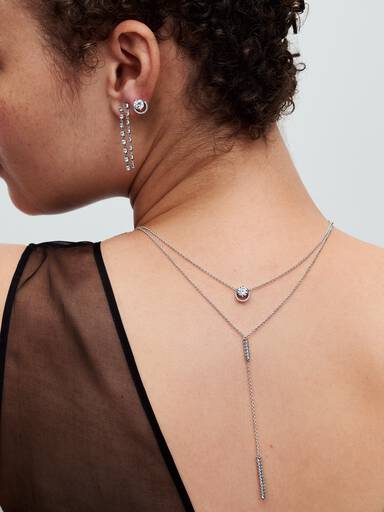 Collier Pendentif Halo Rond Scintillant