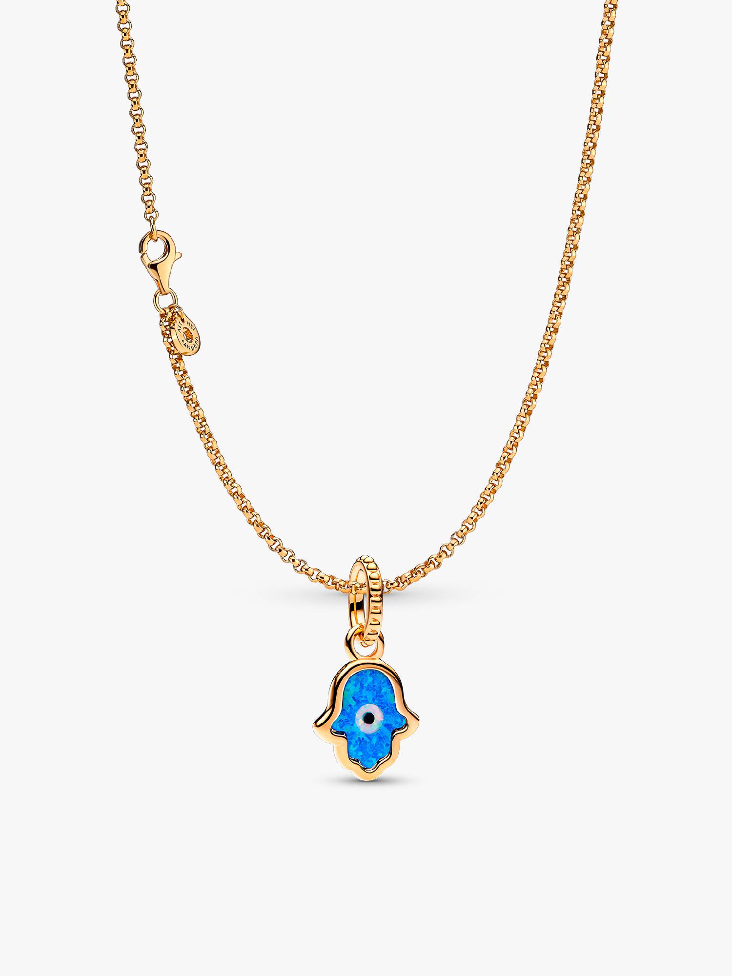Collier Composé Main de Fatma Bleue