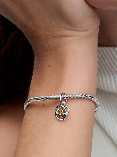 Charm Pendant Cercle Éternité Miel