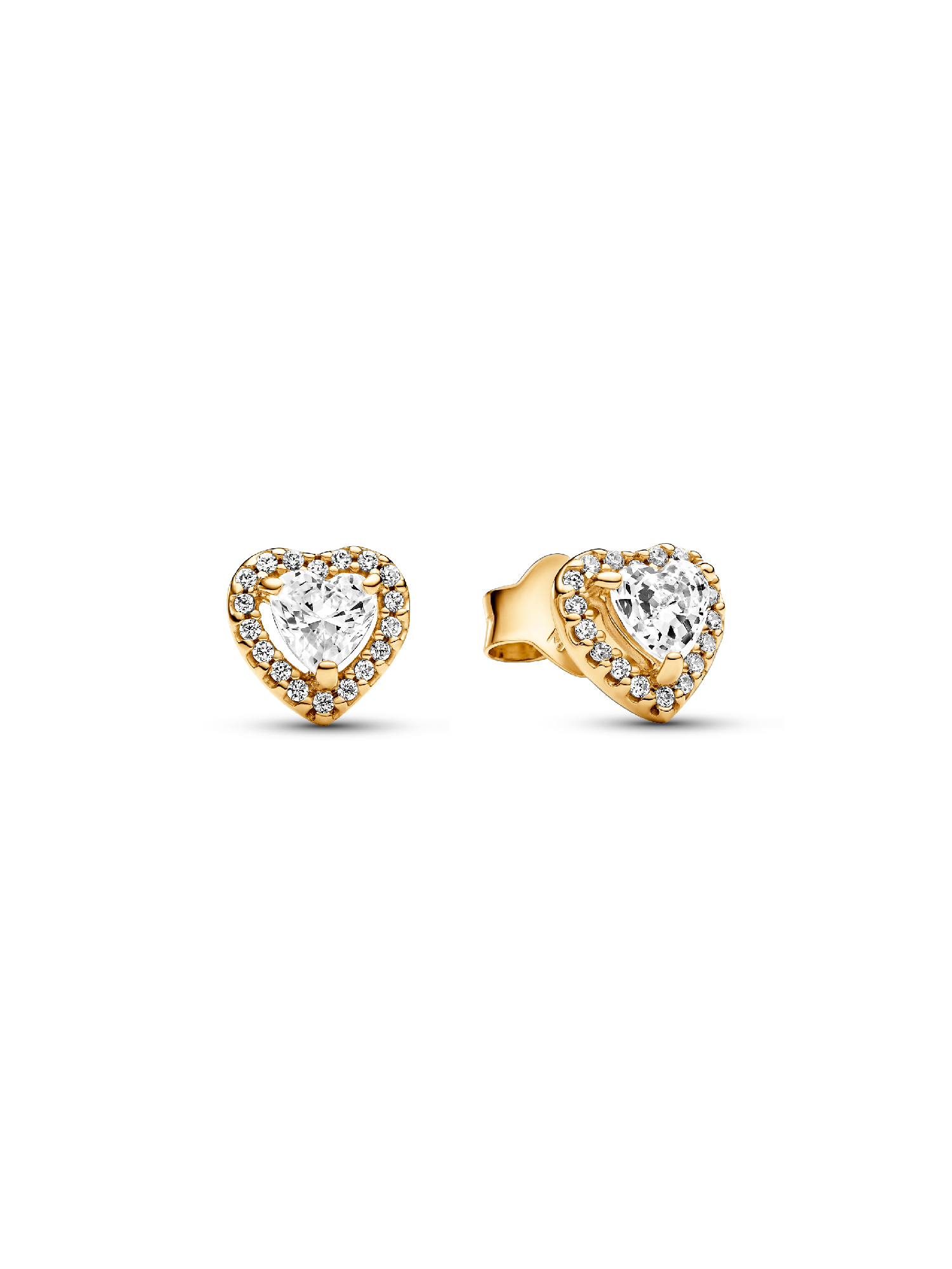 Clous d'Oreilles Cœurs Scintillants en Relief