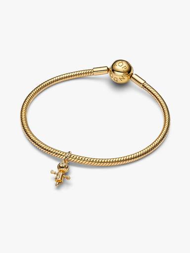 Charm Pendant Épouvantail Citrouille Doré