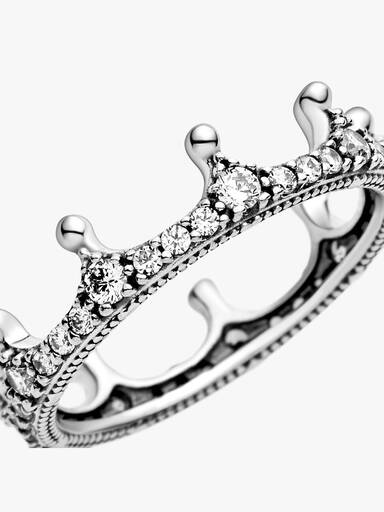 Bague couronne scintillante