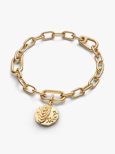 Charm Médaillon Épi de Blé Doré