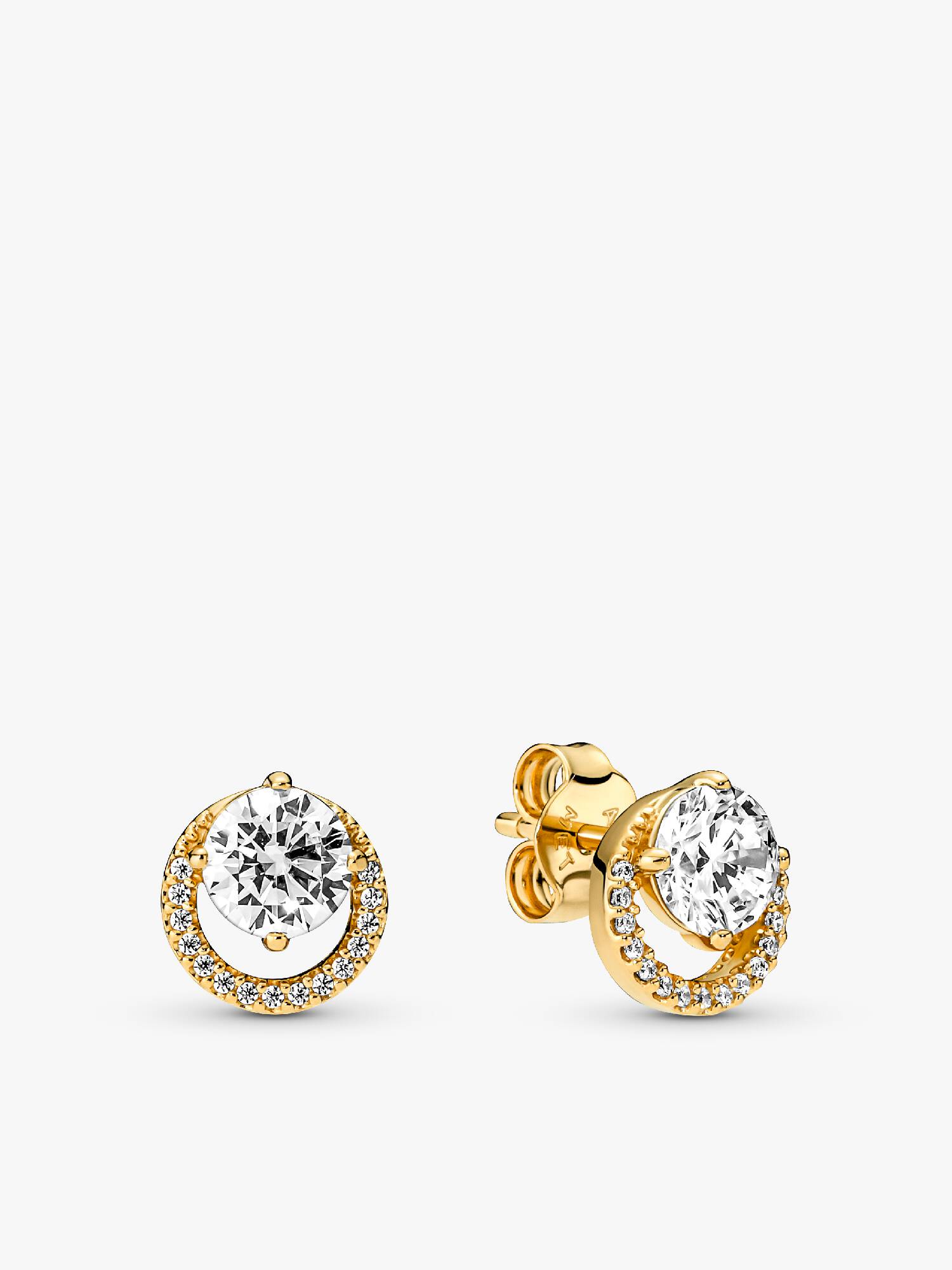 Clous d'Oreilles Halo Rond Scintillant