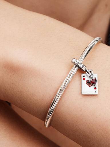 Charm Pendant Double Les Méchants de Disney Reine de Cœur