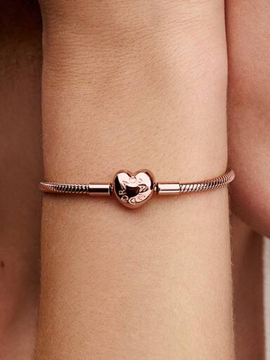 Bracelet Maille Serpent Fermoir Cœur
