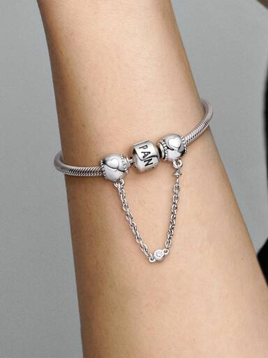 Charm Clip Chaîne de Confort Cœurs En Relief