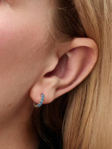 Boucles d’Oreilles Huggies Bleu Clair