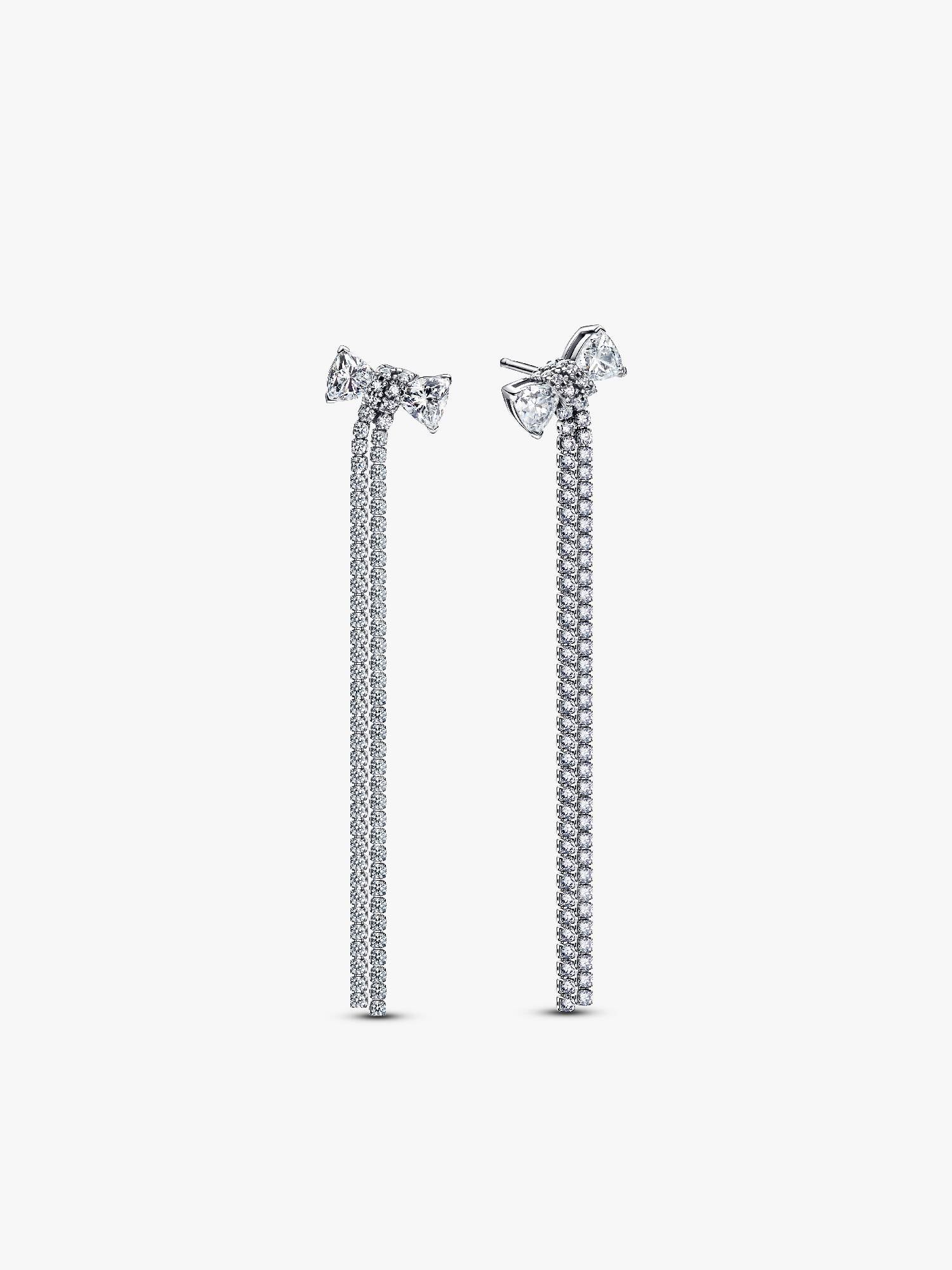 Pendants d’Oreilles Nœud Pavé