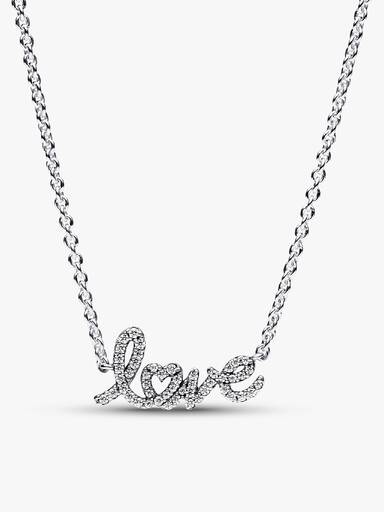 Parure Collier Love et Clous d'Oreilles Cœur Ouvert