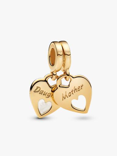 Charm Pendant Cœur Séparable Double