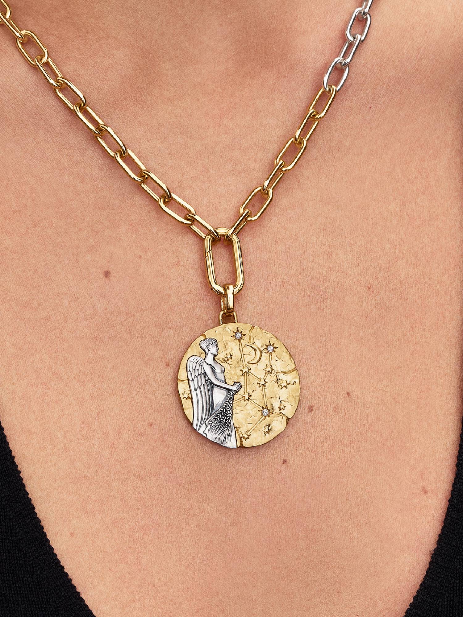 Charm Médaillon XL Signe de la Vierge
