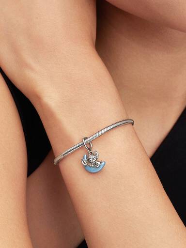 Charm Pendant Disney Stitch et Lune Luminescente