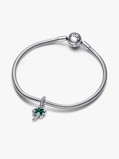 Charm Pendant Palmier Vert Opalescent