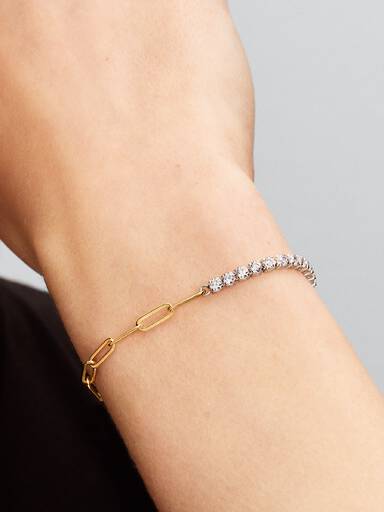 Bracelet Rivière et Links Bimatière