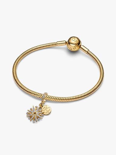 Charm Pendant Double Feu d'Artifice Scintillant