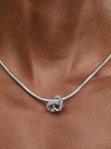 Charm Cœur Nœud de l'Infini Pavé