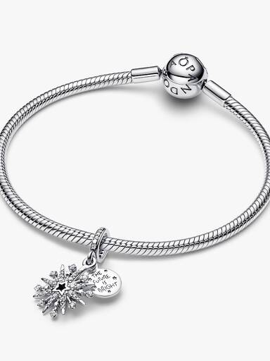 Charm Pendant Double Feu d'Artifice Scintillant