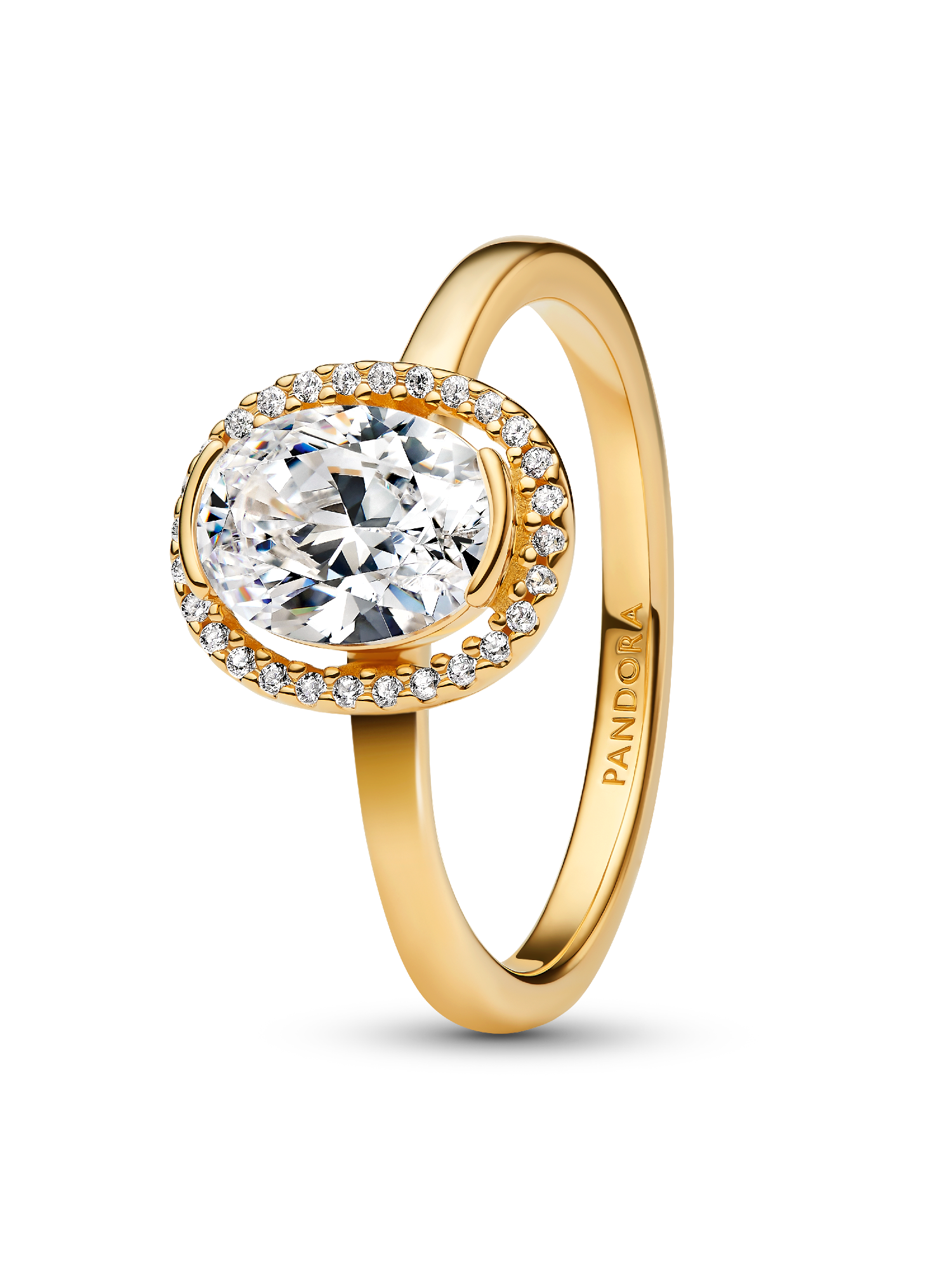 Bague Halo Ovale Scintillant