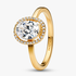 Bague Halo Ovale Scintillant Bague Halo Ovale Scintillant
