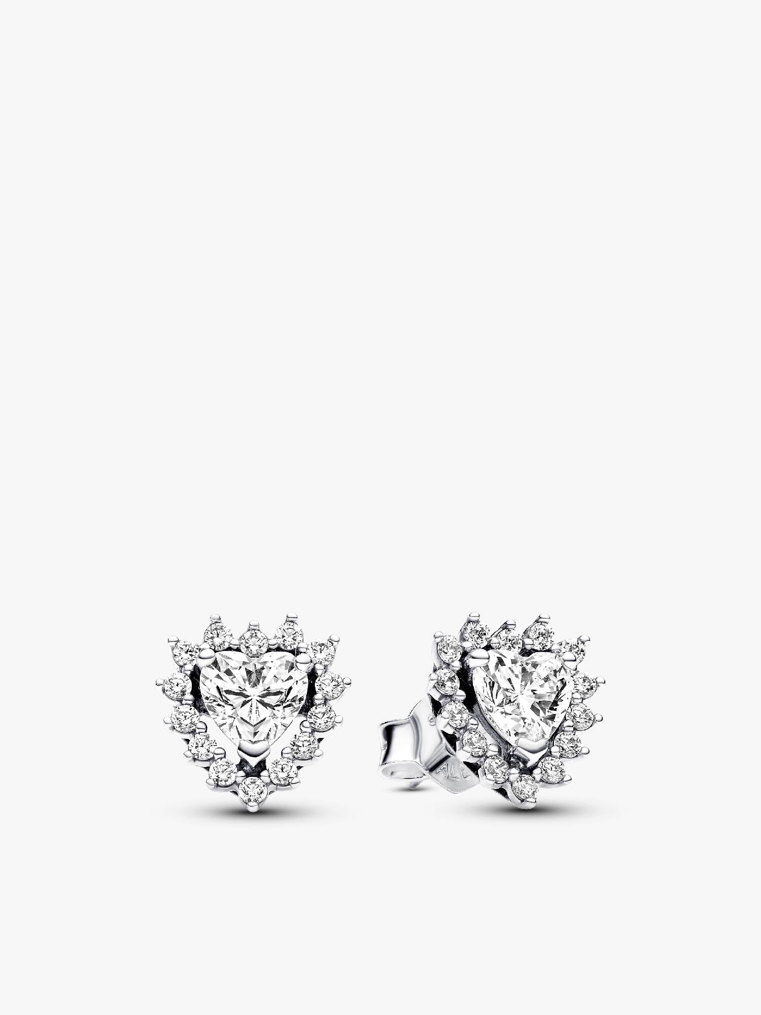 Clous d'Oreilles Cœur Halo Scintillant