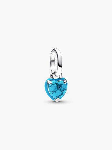Mini Dangle Cœur Turquoise