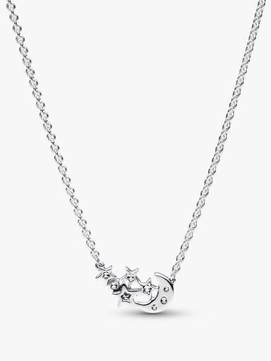 Collier Lune & Étoile Scintillantes