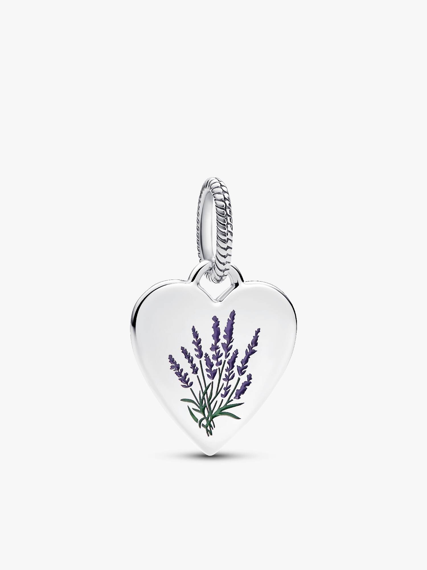 Charm Pendant Lavande Émail Violet et Vert