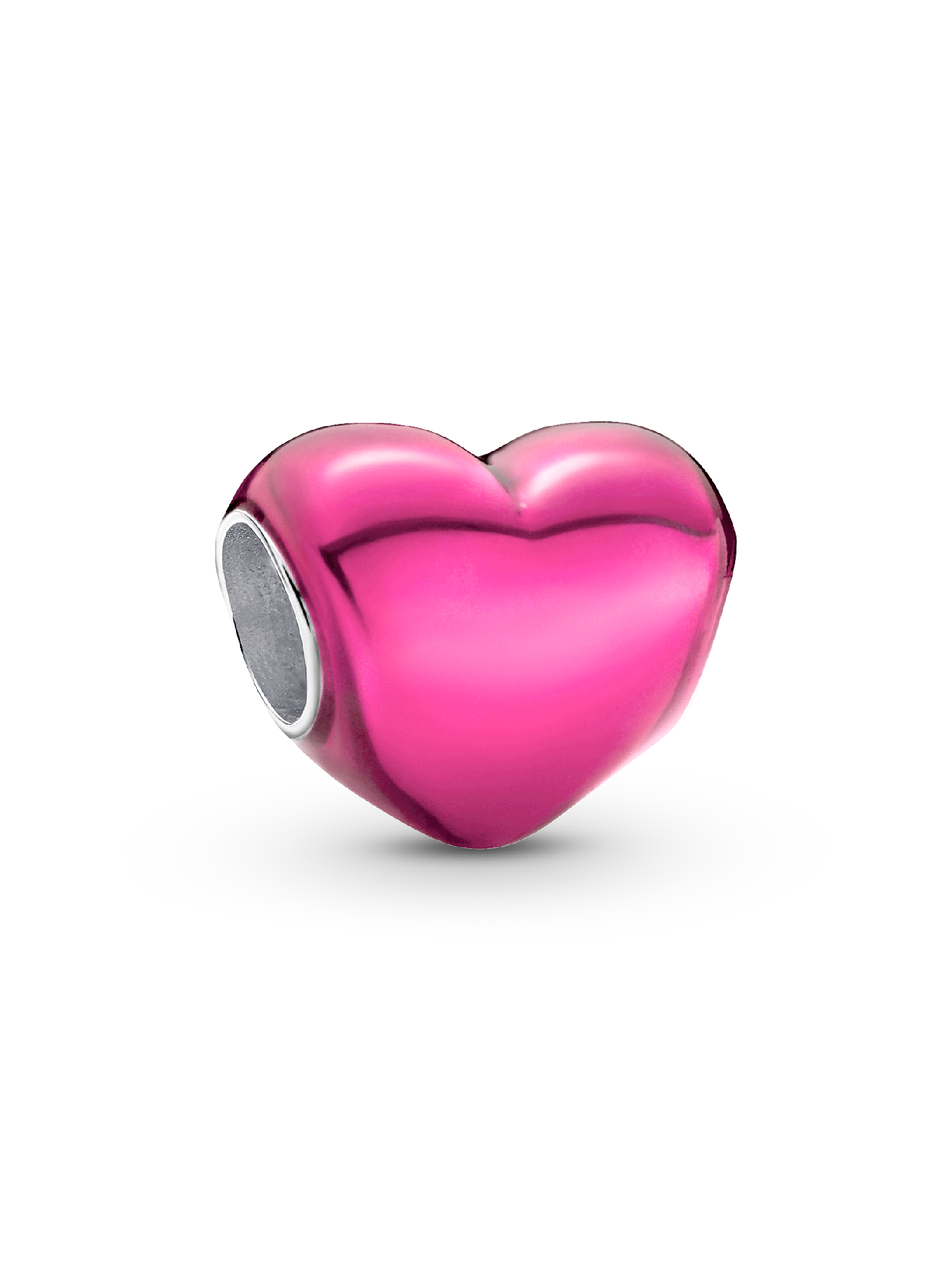Charm Cœur Rose Métallique