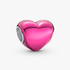 Charm Cœur Rose Métallique Charm Cœur Rose Métallique