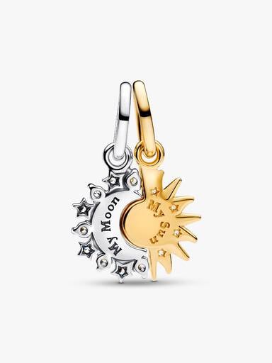 Charm Pendant Soleil & Lune Séparable