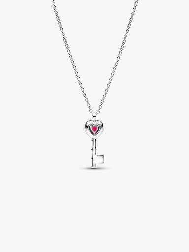 Collier Clé Cœur Surélevé