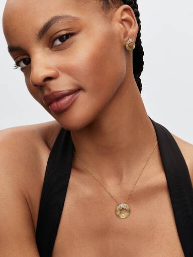 Collier avec Pendentif Étoile Filante Scintillante Doré