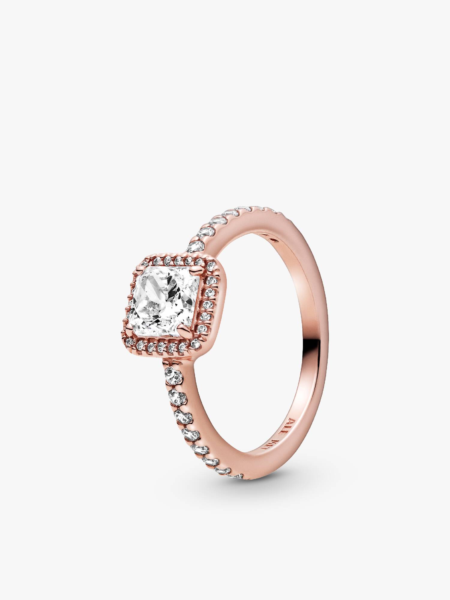 Bague Halo Scintillant Carré