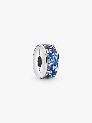 Charm Clip Pavé Bleu