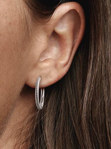 Boucles d'Oreilles Créoles à Charms Pandora Moments