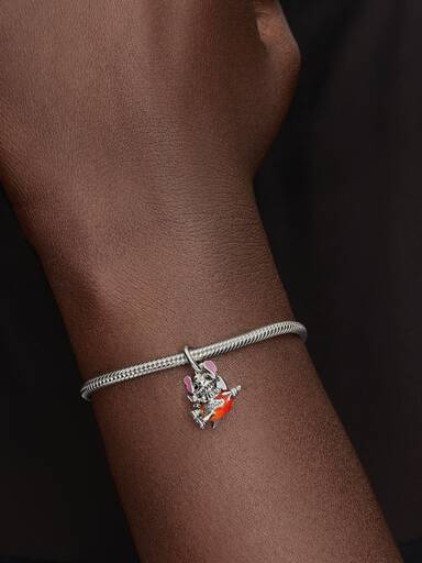 Charm Pendant Disney Stitch dans sa fusée
