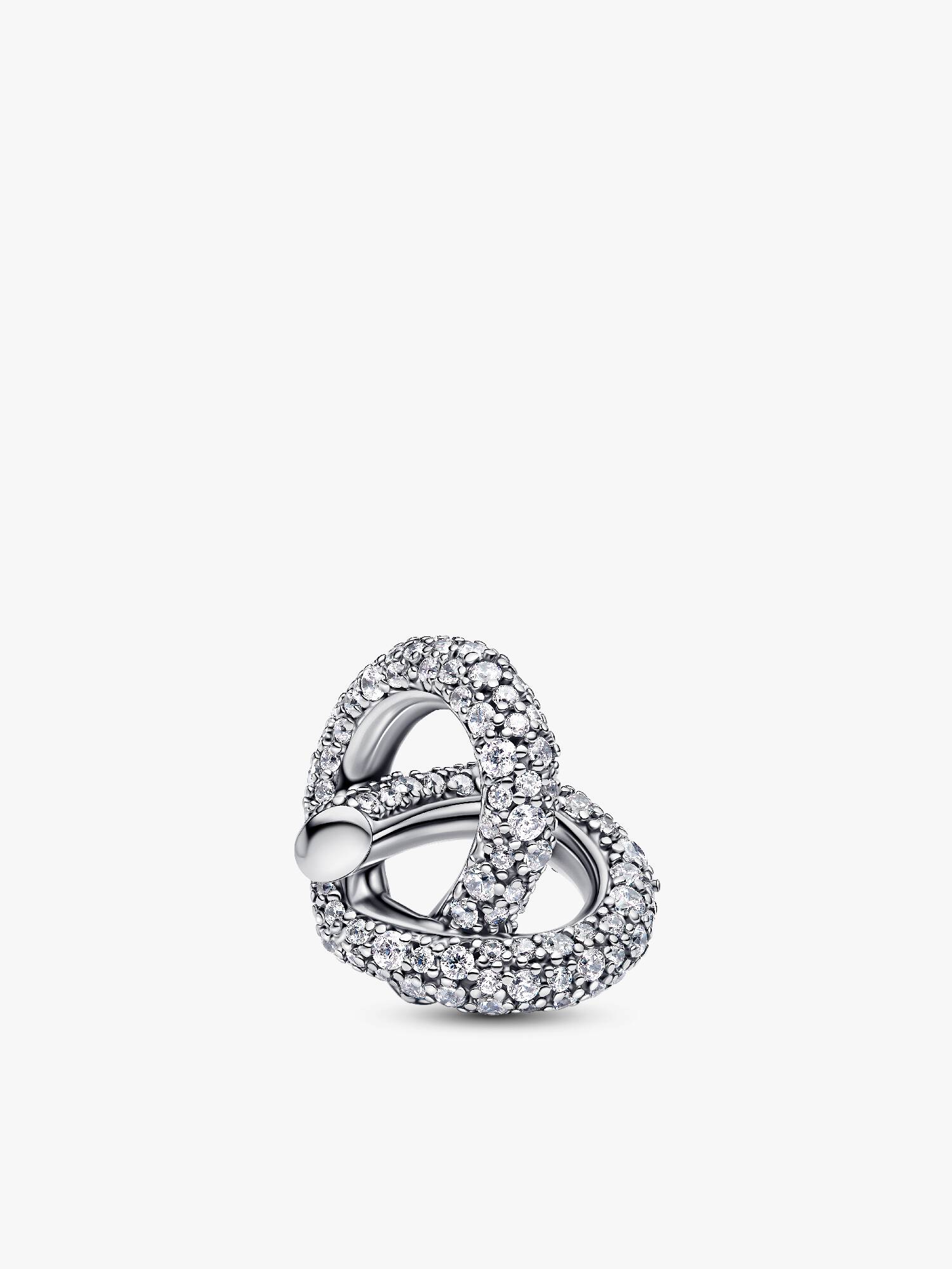 Charm Cœur Nœud de l'Infini Pavé