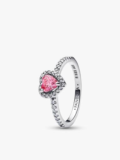 Coffret de bagues Cœur rose et nœud