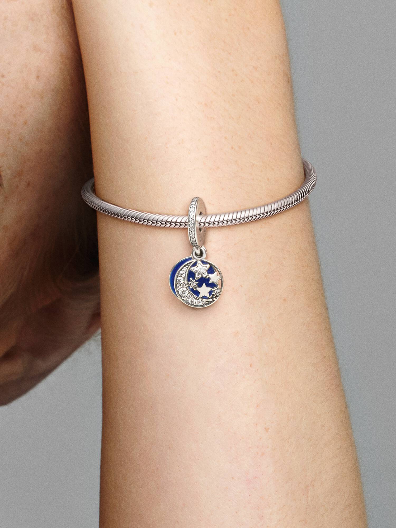 Charm Pendentif Lune et Ciel Nocturne