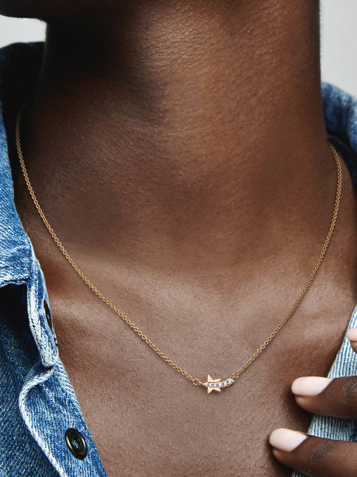 Collier Pavé Étoile Filante