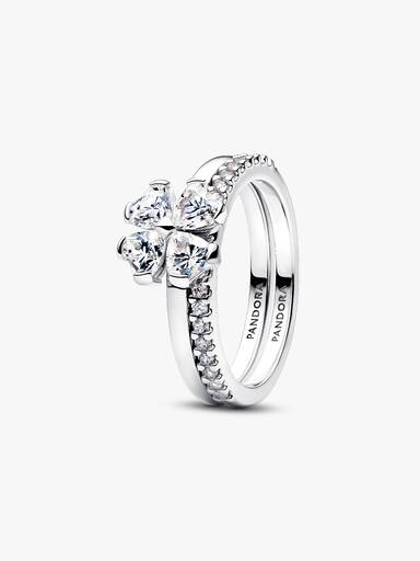 Bague Séparable Trèfle à Quatre Feuilles Scintillantes