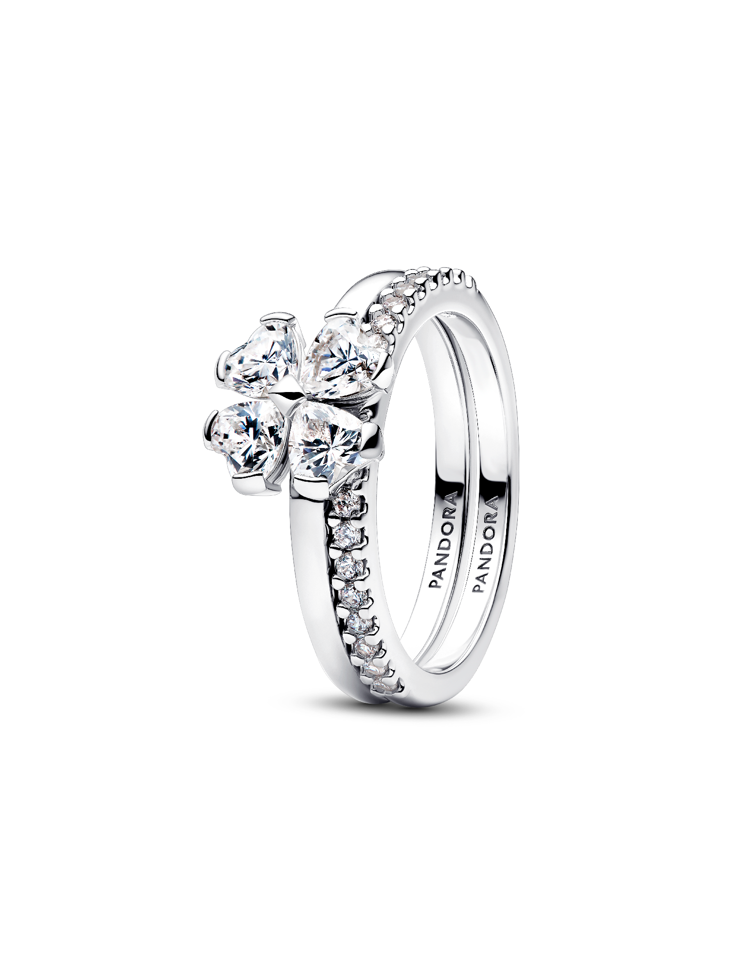 Bague Séparable Trèfle à Quatre Feuilles Scintillantes