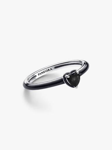 Bague Cœur Chakra Noir