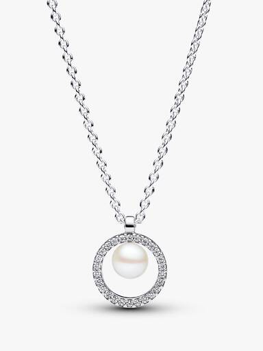 Collier Perle de Culture d'Eau Douce Traitée & Pavé
